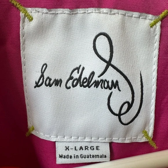 Sam Edelman Mac Water Repellent Cotton
Blend Raincoat trench fuchsia NWOT XL - Picture 5 of 16